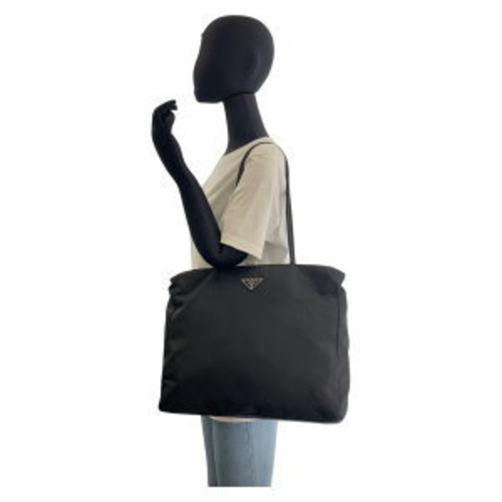 Prada Shoulder Triangular Black Nylon Tessuto Bag - image 5